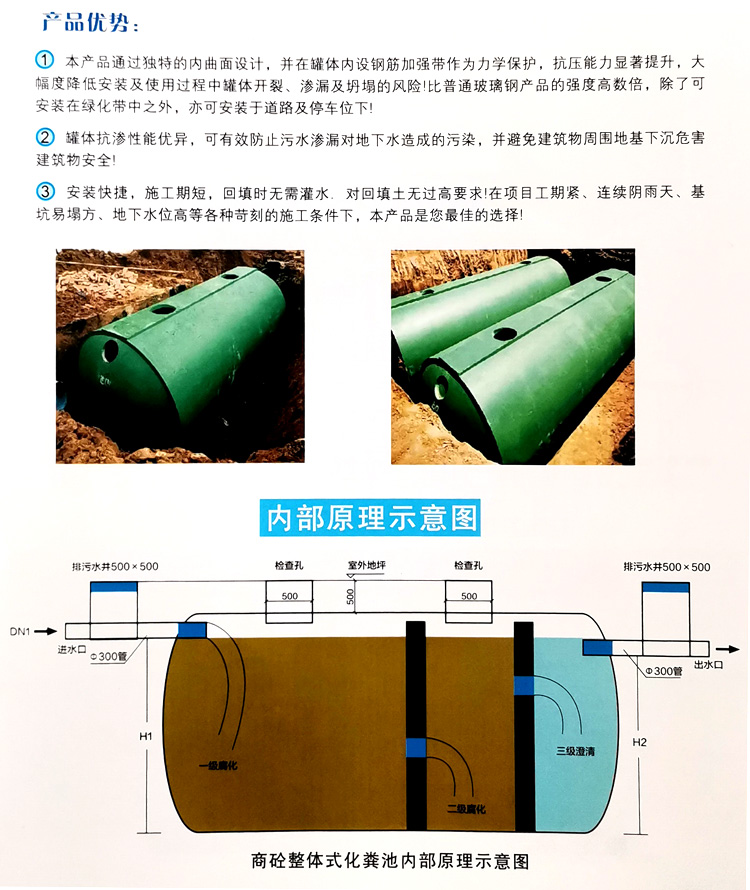 银海玻璃钢化粪池
